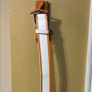 Puma White/Orange Big Cat Belt Size M 90cm